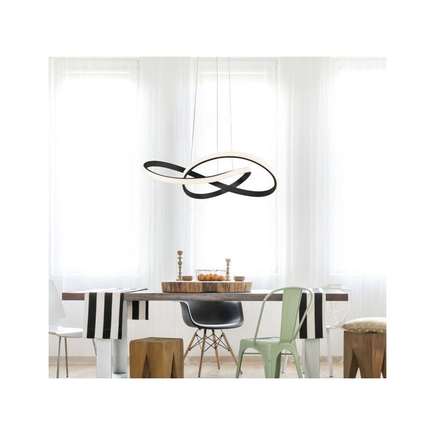 Leuchten Direkt 15402-18 - Підвісна LED люстра з регулюванням яскравості MARIA LED/25W/230V чорний