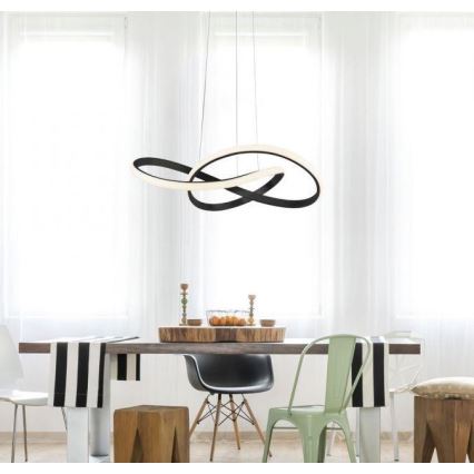Leuchten Direkt 15402-18 - Светодиодная диммируемая люстра на тросе MARIA LED/25W/230V черная