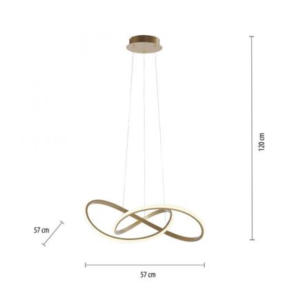 Leuchten Direkt 15402-60 - Підвісна LED люстра з регулюванням яскравості MARIA LED/25W/230V