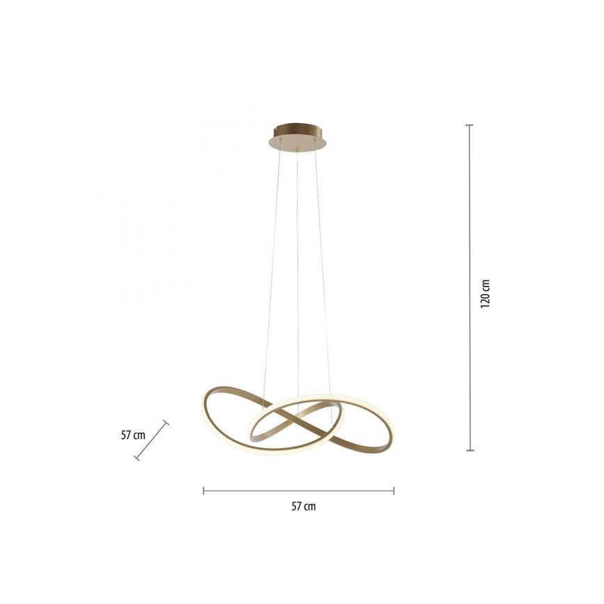 Leuchten Direkt 15402-60 - Підвісна LED люстра з регулюванням яскравості MARIA LED/25W/230V