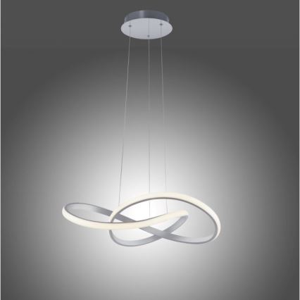 Leuchten Direkt 15402-95 - Светодиодная диммируемая люстра на тросе MARIA LED/25W/230V матовый хром