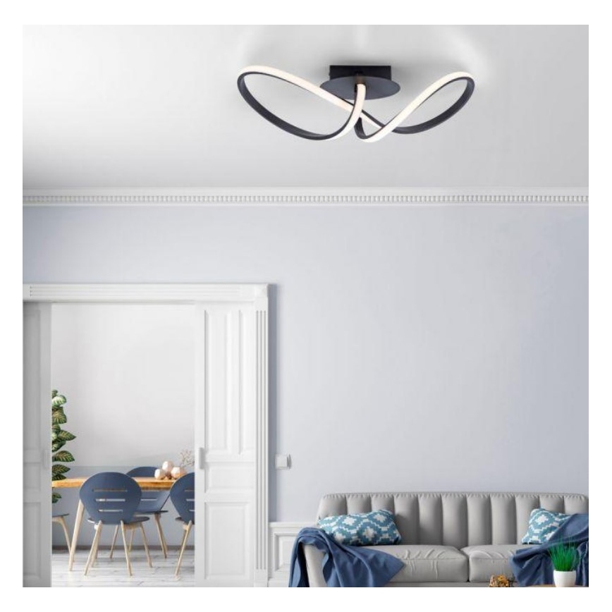 Leuchten Direkt 15403-18 - Пристельова LED люстра з регулюванням яскравості MARIA LED/16W/230V чорний