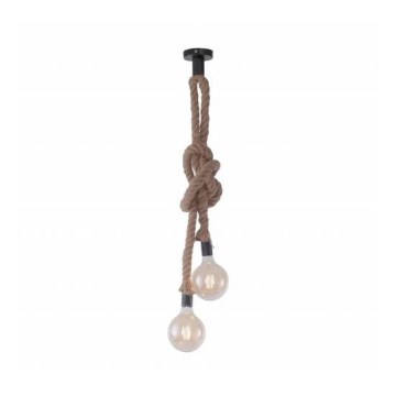 Leuchten Direkt 15482-18 - Підвісна люстра ROPE 2xE27/60W/230V