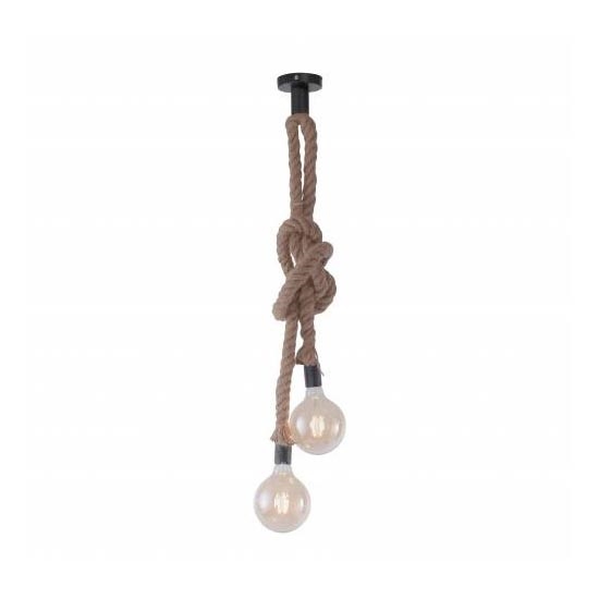 Leuchten Direkt 15482-18 - Підвісна люстра ROPE 2xE27/60W/230V