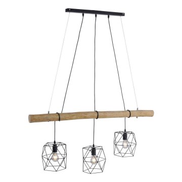 Leuchten Direkt 15503-18 - Подвесная люстра EDGAR 3xE27/60W/230V эвкалипт
