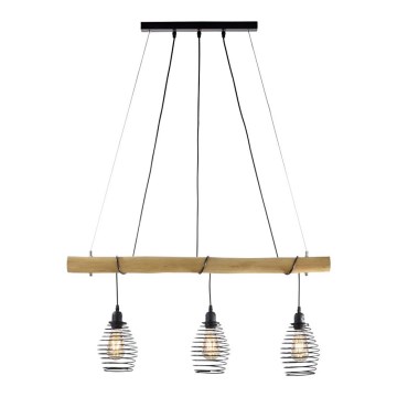 Leuchten Direkt 15526-79 - Подвесная люстра SPRING 3xE27/40W/230V эвкалипт