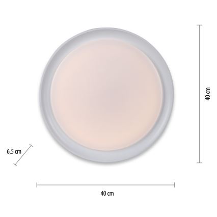Leuchten Direkt 15544-16 - LED RGB стельовий світильник з регулюванням яскравості RIBBON LED/15W/230V