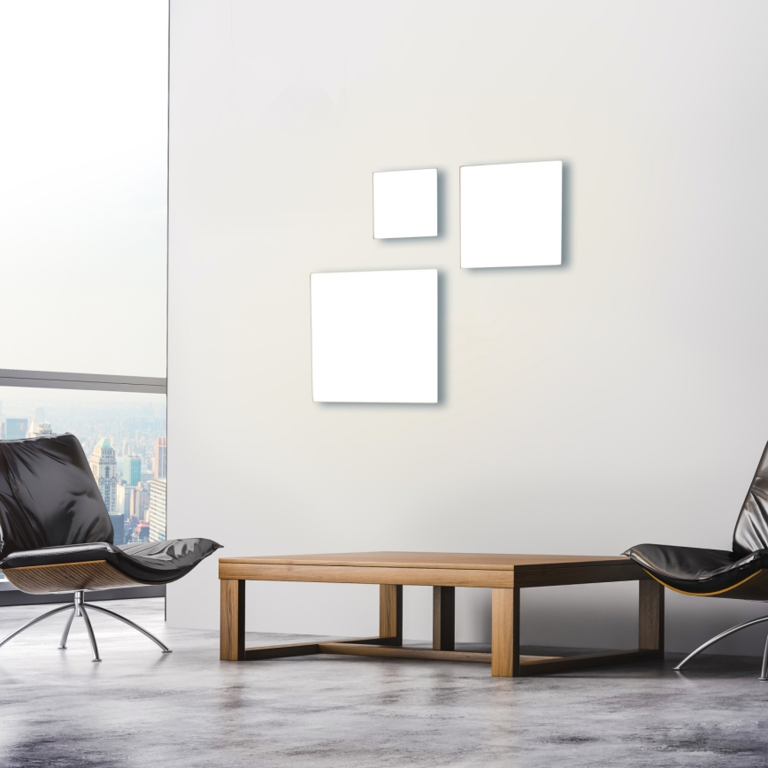 Leuchten Direkt 15550-16 - LED Димерний стельовий світильник CANVAS LED/17W/230V + дистанційне управління