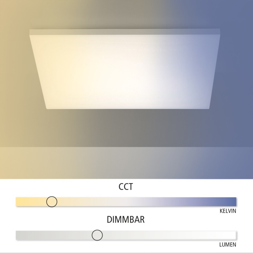 Leuchten Direkt 15552-16 - Стельовий LED світильник з регулюванням яскравості CANVAS LED/40W/230V + дистанційне керування