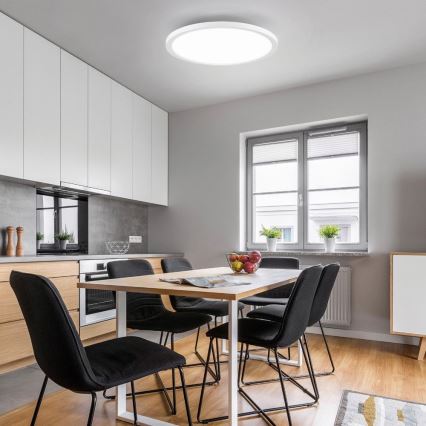Leuchten Direkt 15571-16 - Стельовий LED світильник з регулюванням яскравості FLAT LED/23,5W/230V 2700-5000K + дистанційне керування