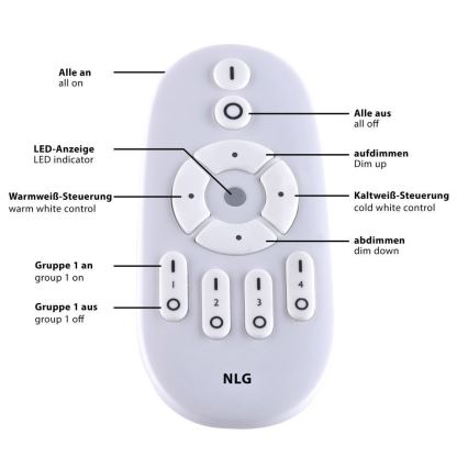 Leuchten Direkt 15571-16 - Стельовий LED світильник з регулюванням яскравості FLAT LED/23,5W/230V 2700-5000K + дистанційне керування