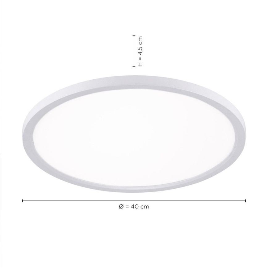 Leuchten Direkt 15571-16 - Светодиодный диммируемый потолочный светильник FLAT LED/23,5W/230V 2700-5000K + пульт ДУ