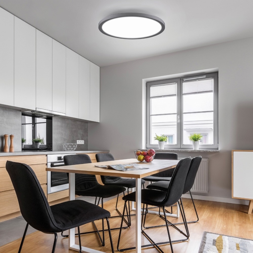 Leuchten Direkt 15571-18 - Стельовий LED  світильник з регулюванням яскравості FLAT LED/23,5W/230V 2700-5000K + дистанційне керування