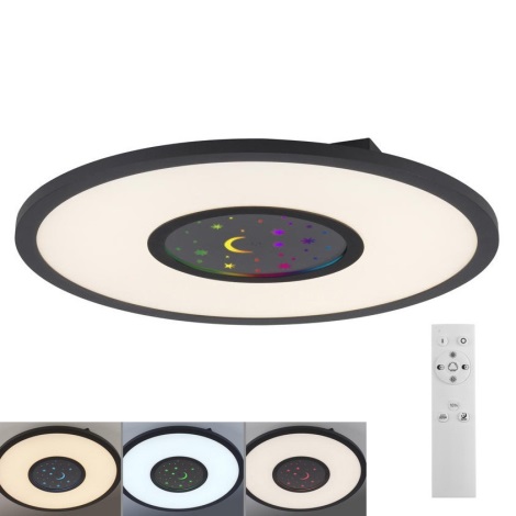 Leuchten Direkt 15572-18 - Светодиодный потолочный RGBW-светильник с регулированием яркости ASTRO LED/17,5W/230V 2700-5000K + дистанционное управление