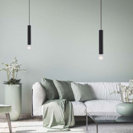 Leuchten Direkt 15617-18 - Подвесная люстра BRUNA 1xE27/60W/230V черная
