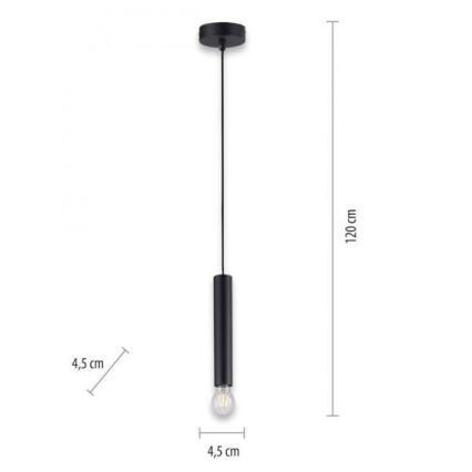 Leuchten Direkt 15617-18 - Подвесная люстра BRUNA 1xE27/60W/230V черная