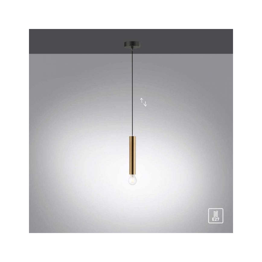 Leuchten Direkt 15617-60 - Підвісна люстра BRUNA 1xE27/60W/230V латунь