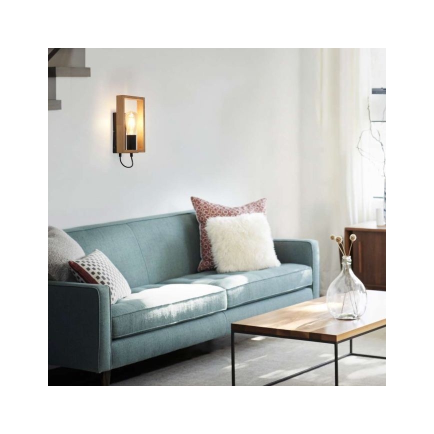 Leuchten Direkt 15654-18 - Настенный светильник FRANKY 1xE27/60W/230V акация