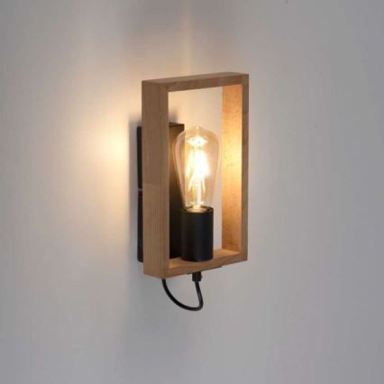 Leuchten Direkt 15654-18 - Настенный светильник FRANKY 1xE27/60W/230V акация