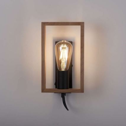 Leuchten Direkt 15654-18 - Настенный светильник FRANKY 1xE27/60W/230V акация
