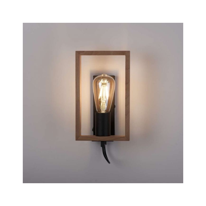 Leuchten Direkt 15654-18 - Настенный светильник FRANKY 1xE27/60W/230V акация