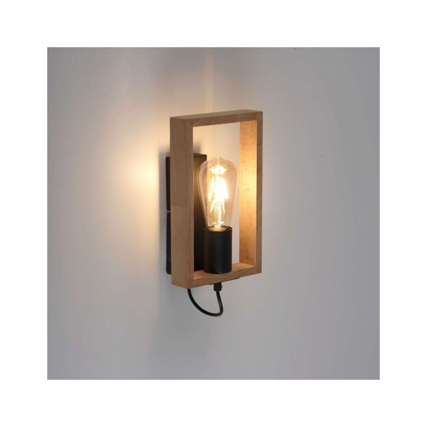 Leuchten Direkt 15654-18 - Настінний світильник FRANKY 1xE27/60W/230V акація