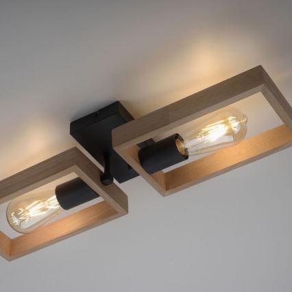 Leuchten Direkt 15657-18 - Припотолочная люстра FRANKY 2xE27/60W/230V акация