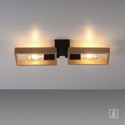 Leuchten Direkt 15657-18 - Припотолочная люстра FRANKY 2xE27/60W/230V акация