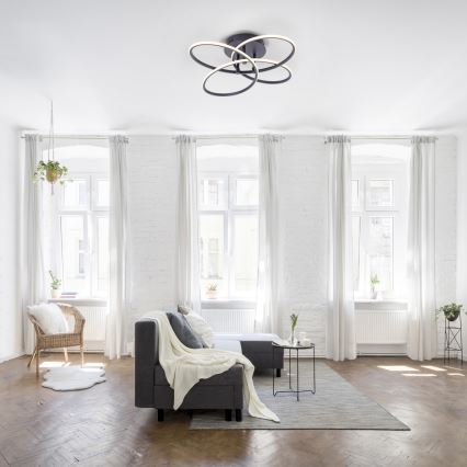 Leuchten Direkt 15660-18 - Пристельова LED люстра з регулюванням яскравості NODE LED/27W/230V