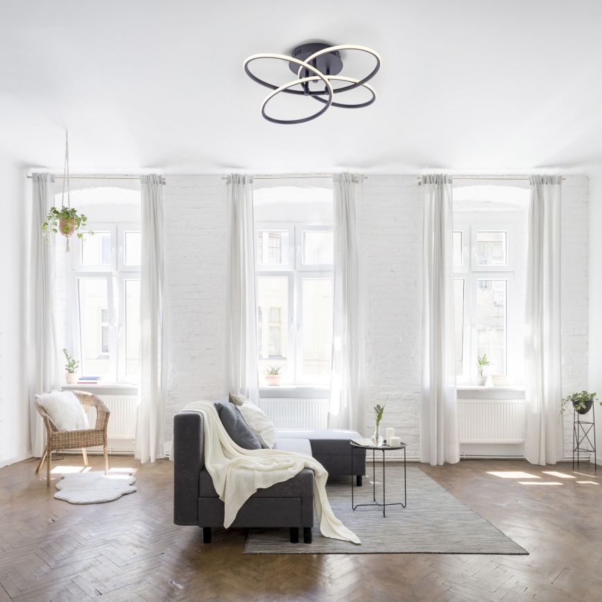 Leuchten Direkt 15660-18 - Пристельова LED люстра з регулюванням яскравості NODE LED/27W/230V