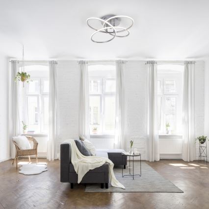 Leuchten Direkt 15660-55 - Пристельова LED люстра з регулюванням яскравості NODE LED/27W/230V