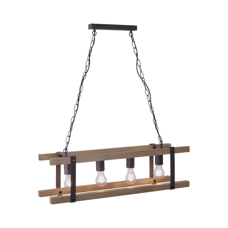 Leuchten Direkt 15684-79 - Люстра на ланцюгу EDITH 4xE27/60W/230V сосна