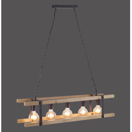 Leuchten Direkt 15685-79 - Люстра на цепи EDITH 5xE27/60W/230V сосна