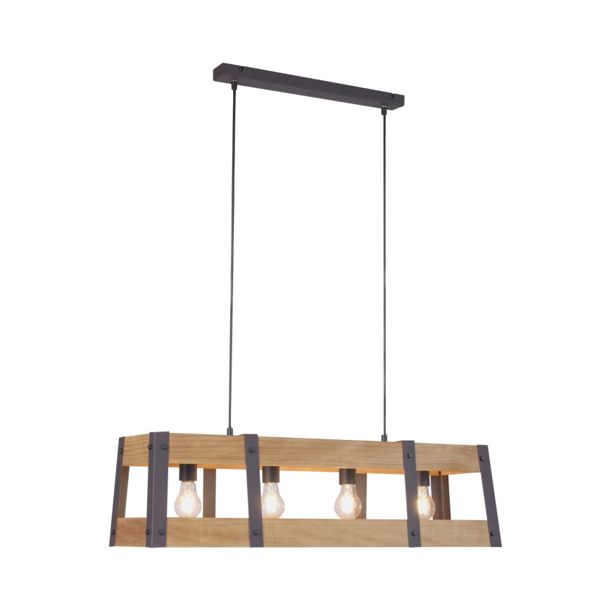 Leuchten Direkt 15721-79 - Люстра на тросе CRATE 4xE27/60W/230V