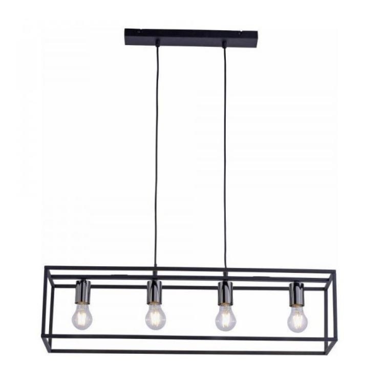 Leuchten Direkt 15854-18 - Люстра на тросе FABIO 4xE27/60W/230V