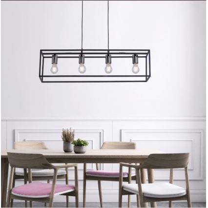 Leuchten Direkt 15854-18 - Люстра на тросе FABIO 4xE27/60W/230V