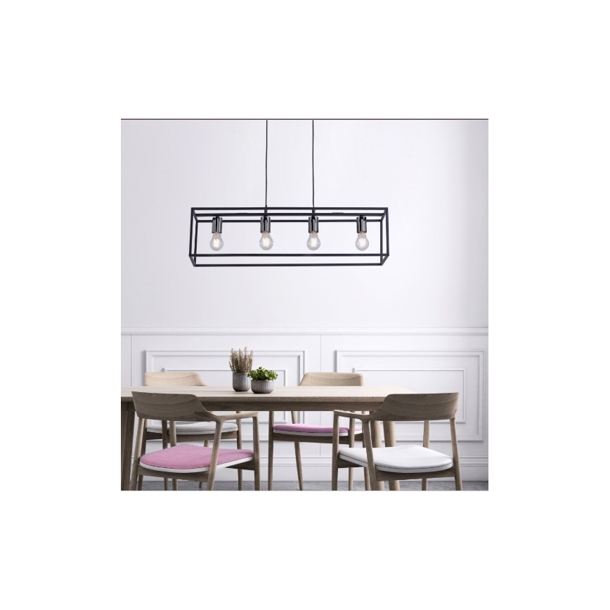 Leuchten Direkt 15854-18 - Підвісна люстра FABIO 4xE27/60W/230V