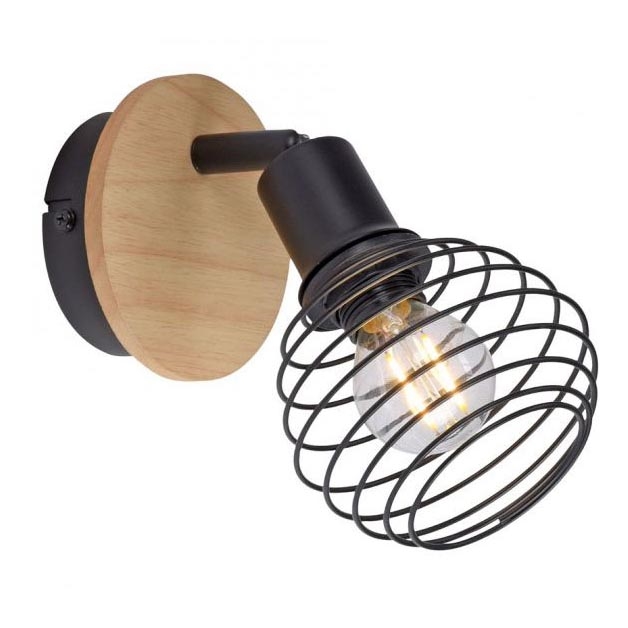 Leuchten Direkt 15921-79 - Настенный точечный светильник EUGEN 1xE14/40W/230V дуб