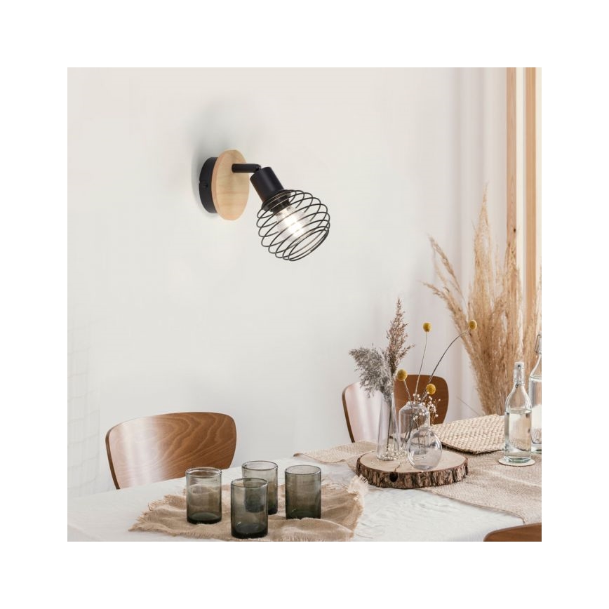 Leuchten Direkt 15921-79 - Настенный точечный светильник EUGEN 1xE14/40W/230V дуб