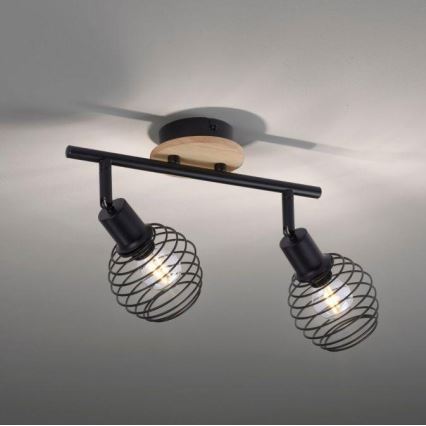 Leuchten Direkt 15922-79 - Точковий світильник EUGEN 2xE14/40W/230V дуб