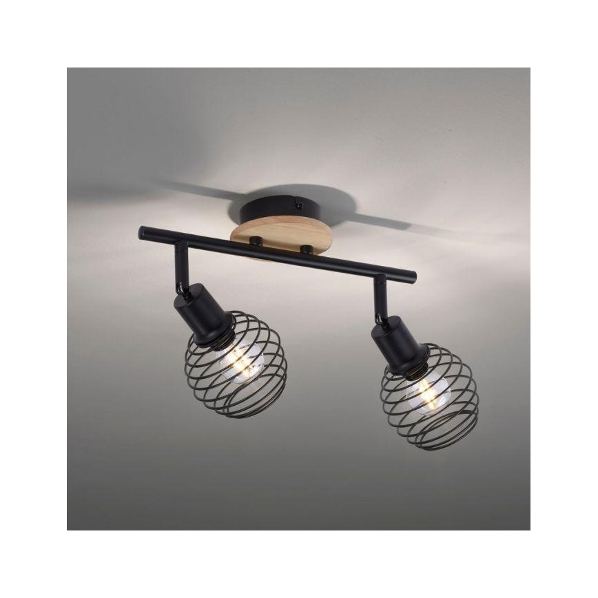 Leuchten Direkt 15922-79 - Точковий світильник EUGEN 2xE14/40W/230V дуб