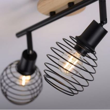 Leuchten Direkt 15922-79 - Точковий світильник EUGEN 2xE14/40W/230V дуб