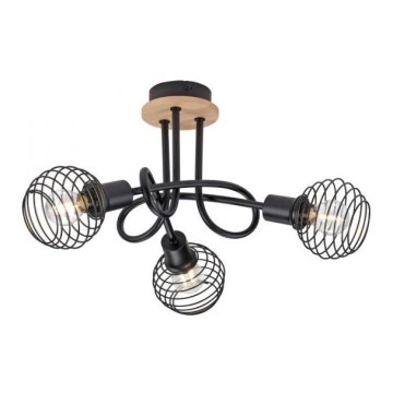 Leuchten Direkt 15923-79 - Припотолочная люстра EUGEN 3xE14/40W/230V дуб