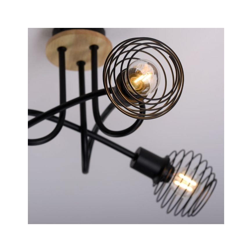 Leuchten Direkt 15923-79 - Припотолочная люстра EUGEN 3xE14/40W/230V дуб