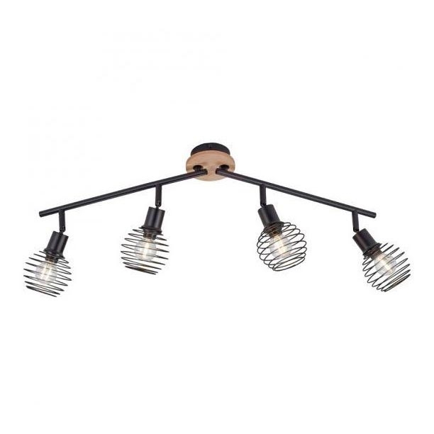 Leuchten Direkt 15924-79 - Точечный светильник EUGEN 4xE14/40W/230V дуб