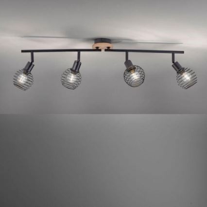 Leuchten Direkt 15924-79 - Точечный светильник EUGEN 4xE14/40W/230V дуб