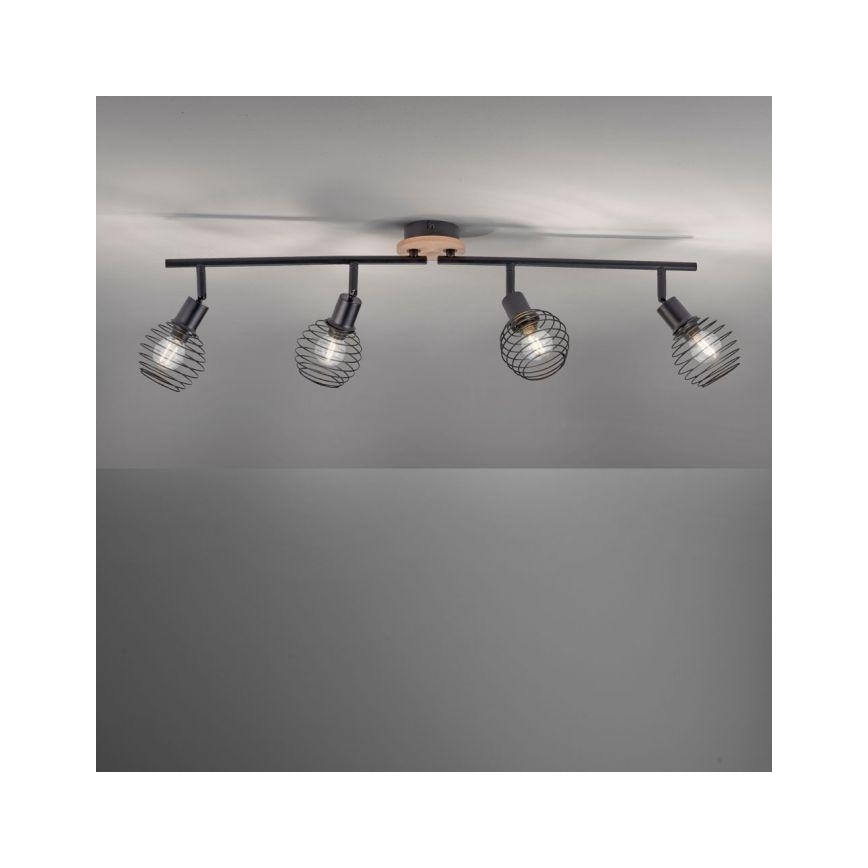 Leuchten Direkt 15924-79 - Точечный светильник EUGEN 4xE14/40W/230V дуб