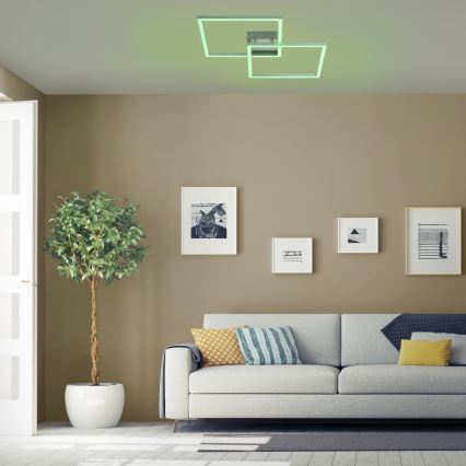 Leuchten Direkt 16429-55 - Светодиодный потолочный RGB-светильник с регулированием яркости LOLA 2xLED/12,5W/230V Tuya + пульт ДУ