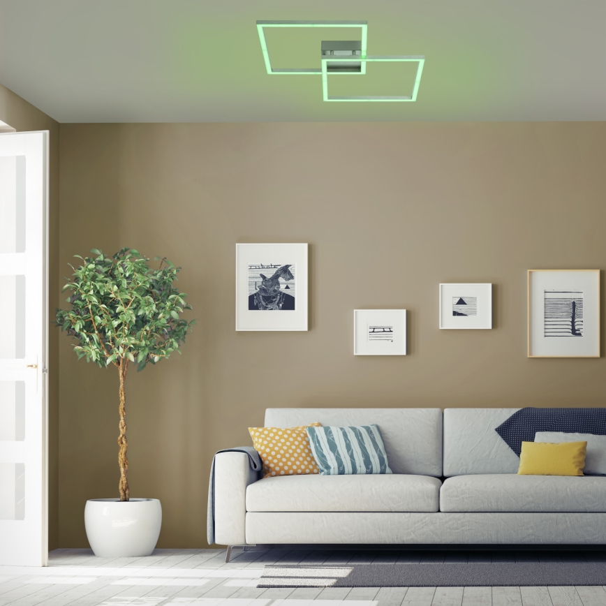 Leuchten Direkt 16429-55 - Светодиодный потолочный RGB-светильник с регулированием яркости LOLA 2xLED/12,5W/230V Tuya + пульт ДУ