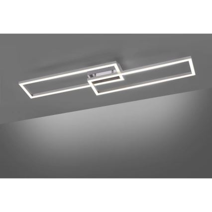 Leuchten Direkt 16430-55 - LED RGBW диммируемый потолочный светильник MAXI 2xLED/18Вт/230В 2700–5000 К матовый хром + пульт дистанционного управления